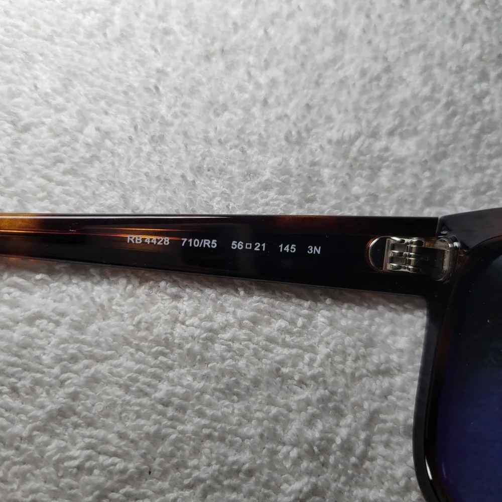 Ray-Ban RB4428 710/R5 Tortoise Black Lens Square Sunglasses Mens Womens‎